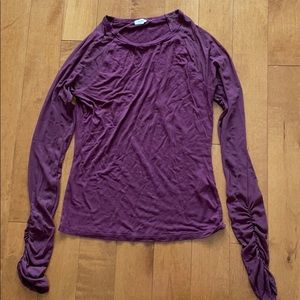 Garage maroon long sleeve with mesh sleeves